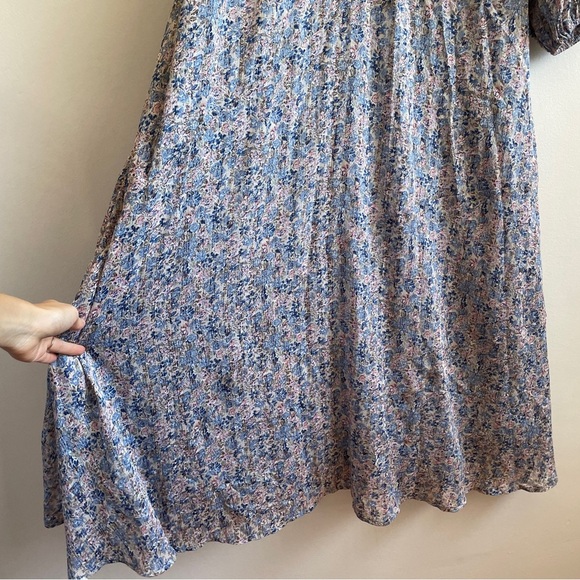 Lulus Garden Paths Floral Puff Sleeve Maxi Dress hippie Gypsy babydoll prairie S - Picture 9 of 15